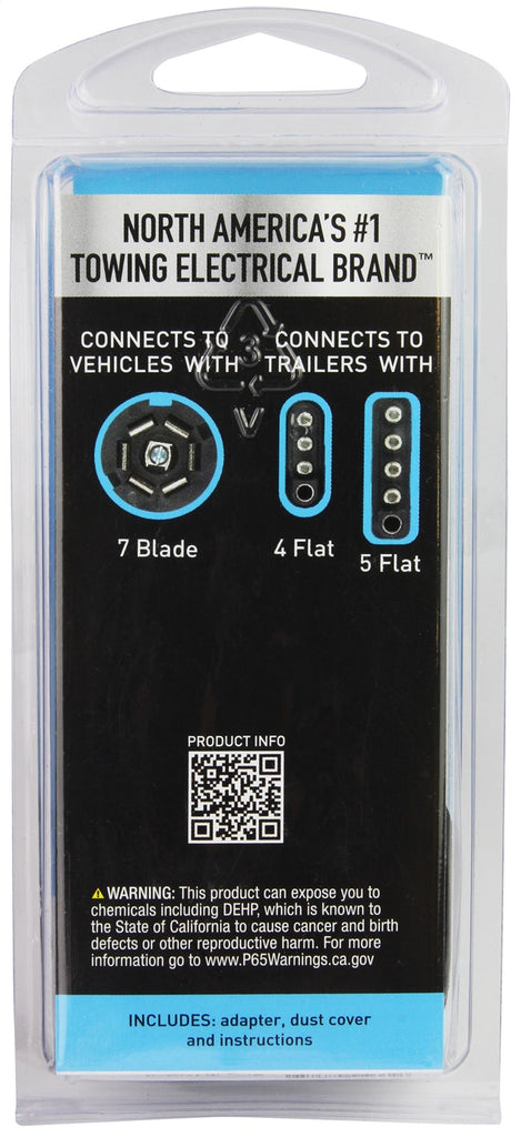 7 RV Blade to 5 Wire and 4 Wire Flat Multi-Tow®