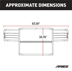 ARIES 5058 1-1/2-Inch Black Steel Grille Guard; No-Drill; Select Dodge; Ram 1500