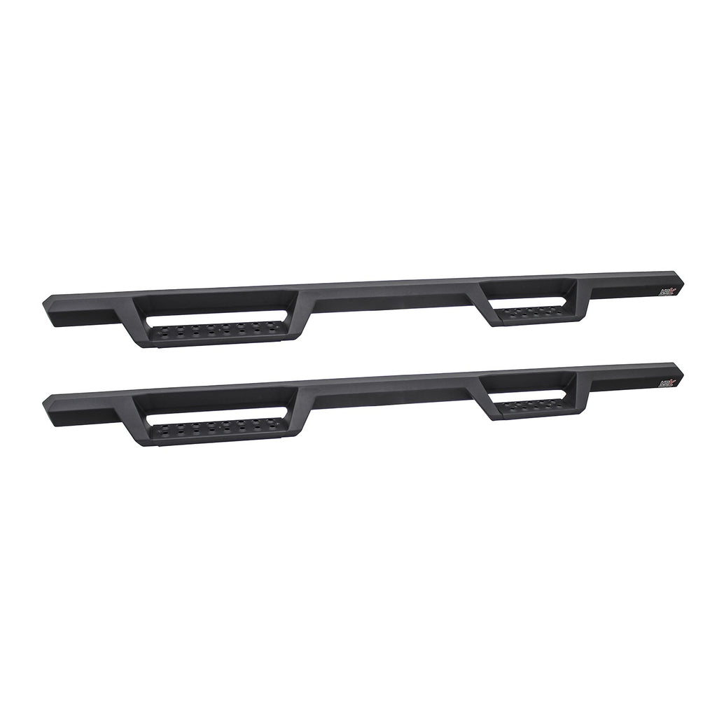 HDX Drop Nerf Step Bars; Textured Black Powder Coated Steel; Mount Kit Included;
