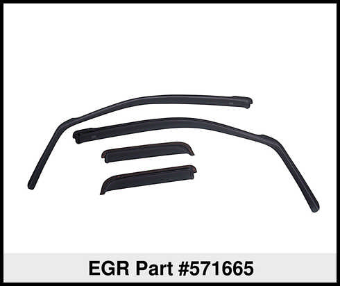 EGR In Channel Style Black Window Visor - proudly made in the USA.