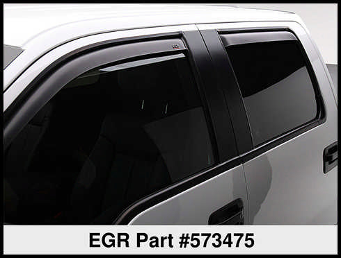 EGR In Channel Style Black Window Visor - proudly made in the USA.