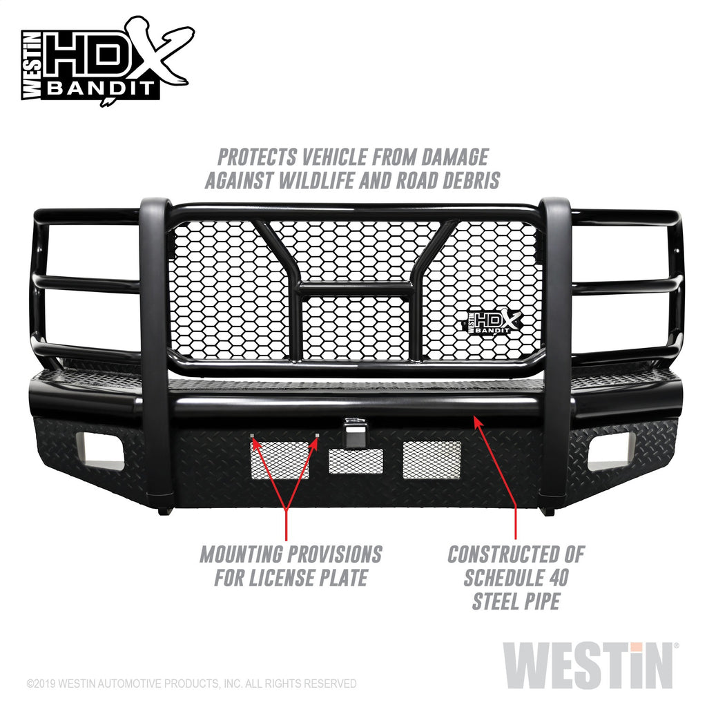 HDX Bandit Front Bumper; Textured Black;