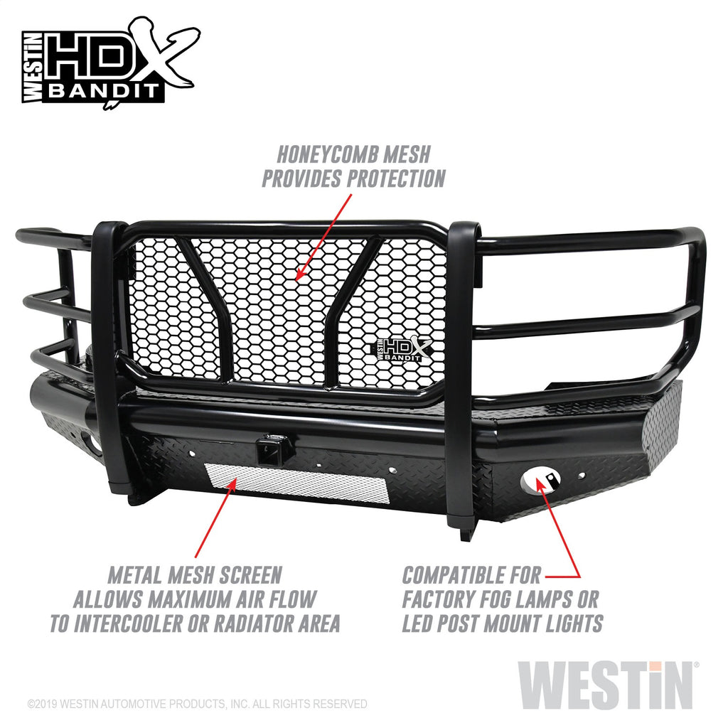 HDX Bandit Front Bumper; Textured Black;