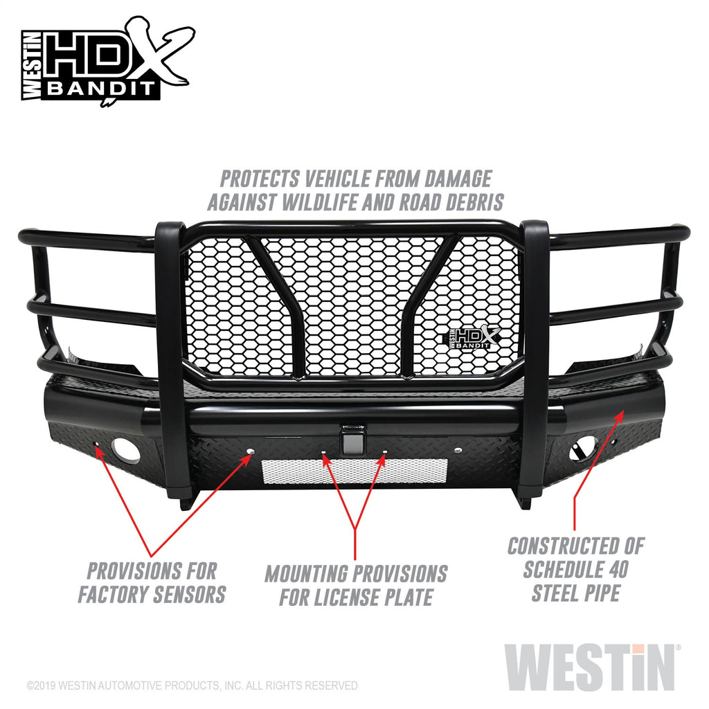 HDX Bandit Front Bumper; Textured Black;