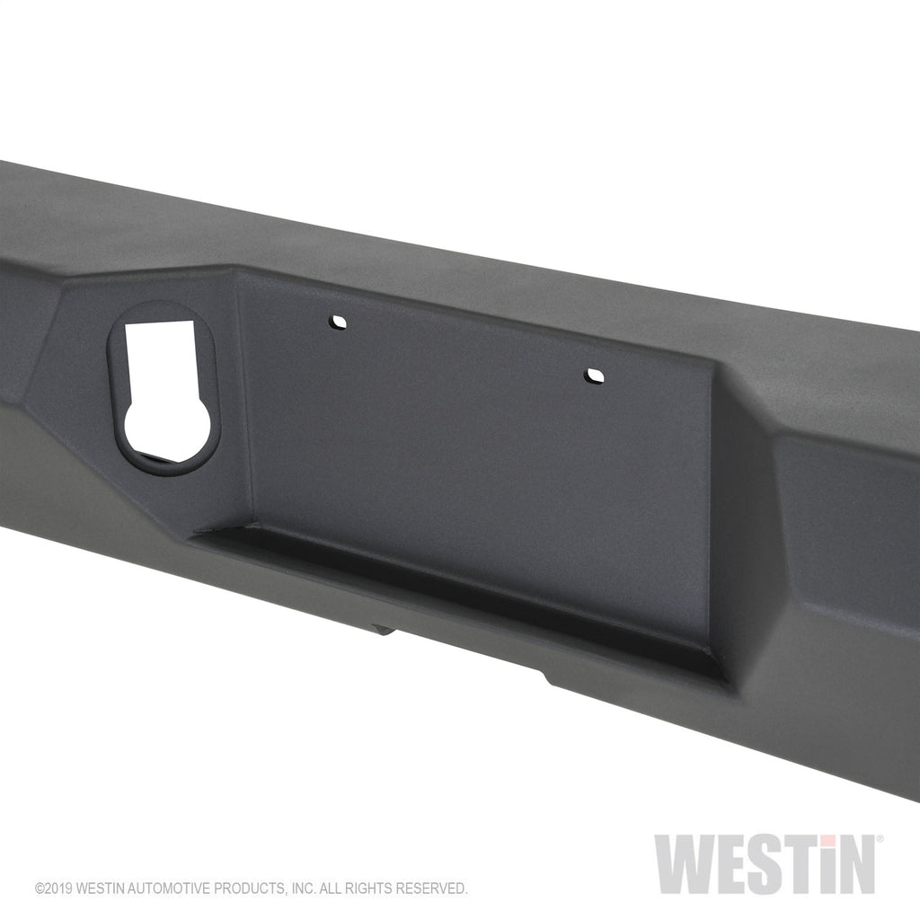 WJ2 Rear Bumper; w/Sensors; Steel; Textured Black; Incl. Hardware Kit;