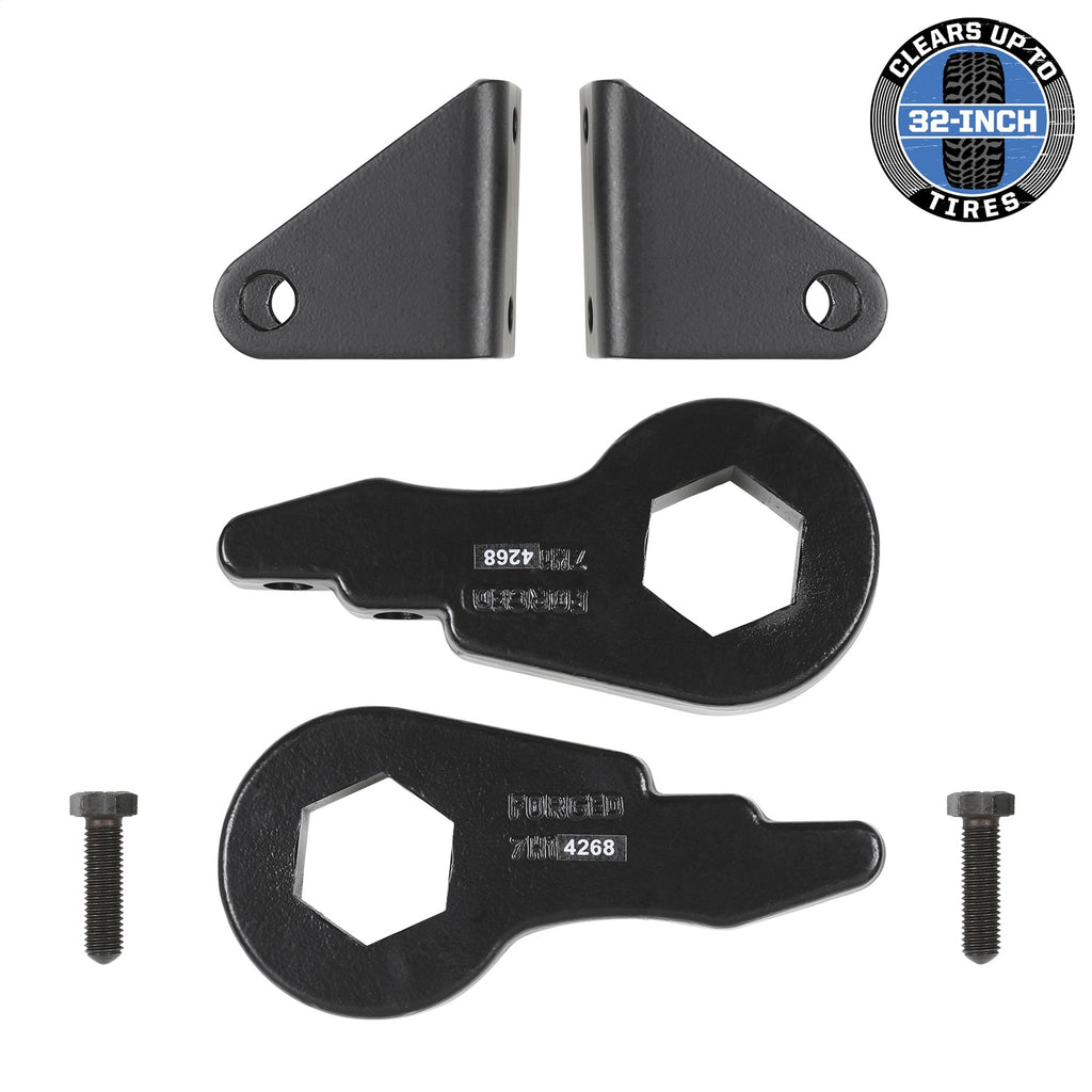 Level Lift Torsion Key; Front; Max. Lift 2.5 in.; w/Shock Extension;