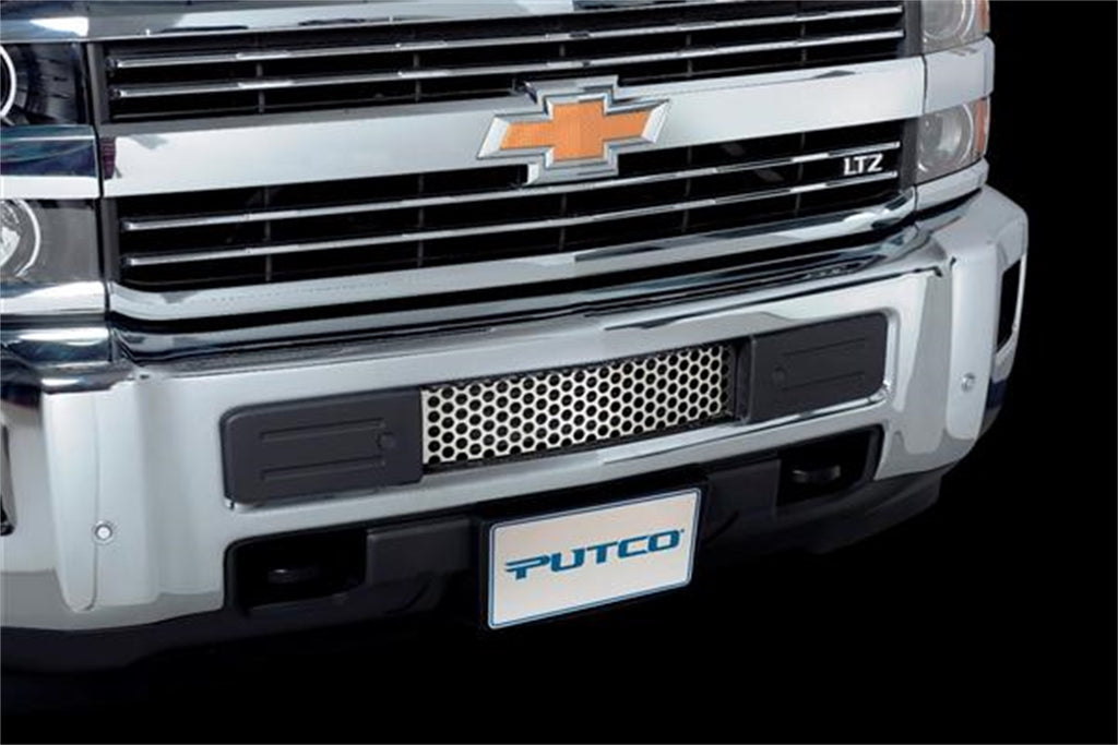 Bumper Grille Insert; Stainless Steel; Punch Design;