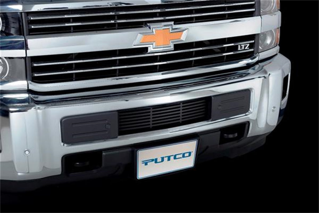 Bumper Grille Insert; Stainless Steel; Black; Bar Design;