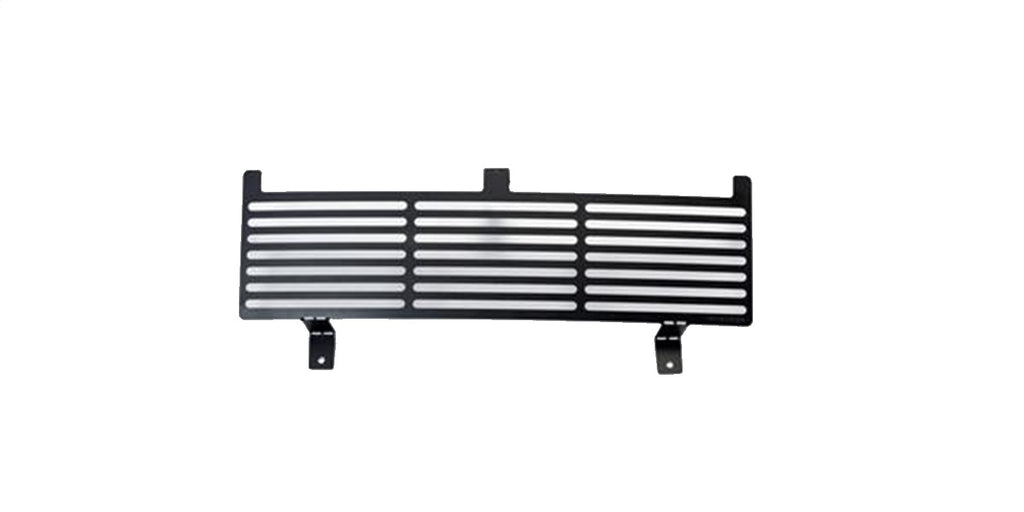 Bumper Grille Insert; Stainless Steel; Black; Bar Design;