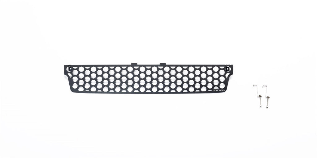 Bumper Grille Insert; Stainless Steel; Black; Punch Design;