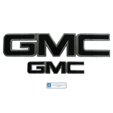 Load image into Gallery viewer, Grille And Liftgate Emblem Set; Chrome/Black Powdercoat; GMC; w/o Border;