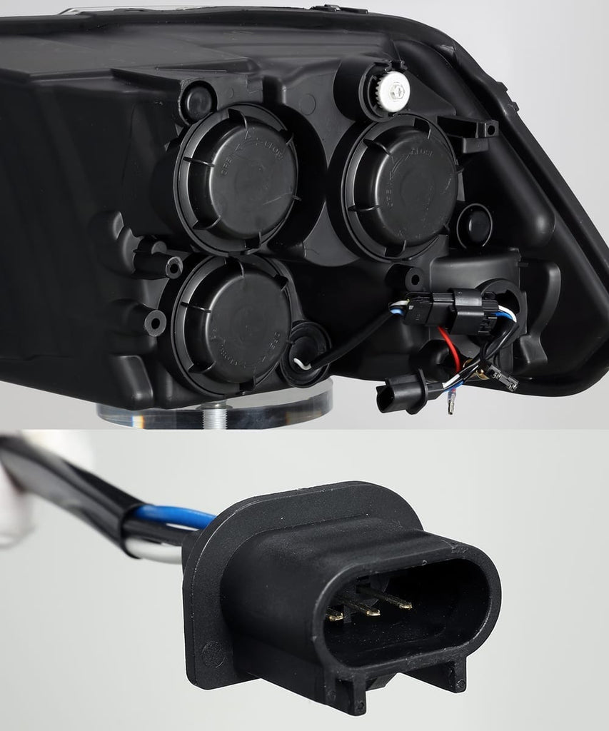 Black Alpharex Luxx Series Led Projector Headlights Dodge Ram 09-18 1500 / 10-18 2500/3500