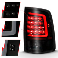 Load image into Gallery viewer, Anzo Black Plank Style LED Tail Lights With Smoke Lens Dodge Ram 09-18 1500 / 10-18 2500/3500