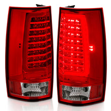 Load image into Gallery viewer, Anzo Chrome Plank Style Chrome LED Tail Lights With Red/Clear Lens 07-14 Tahoe/Suburban/Yukon