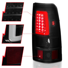 Load image into Gallery viewer, Anzo Black Plank Style LED Tail Lights With Smoke Lens 03-06 Silverado