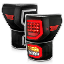 Load image into Gallery viewer, Anzo Black Plank Style LED Tail Lights With Clear Lens 07-13 Tundra