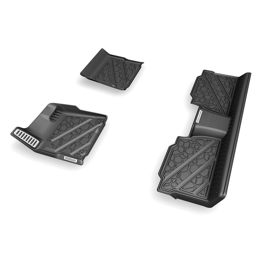 Air Design Black Front & Rear Floor Liners 16-21 Tacoma Double Cab