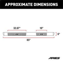 Load image into Gallery viewer, ARIES B2885 85-Inch Oval Black Aluminum Nerf Bars; Brackets Sold Separately