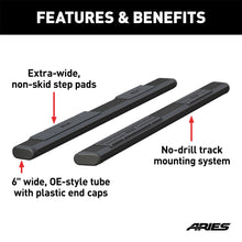Load image into Gallery viewer, ARIES B2891 91-Inch Oval Black Aluminum Nerf Bars; Brackets Sold Separately