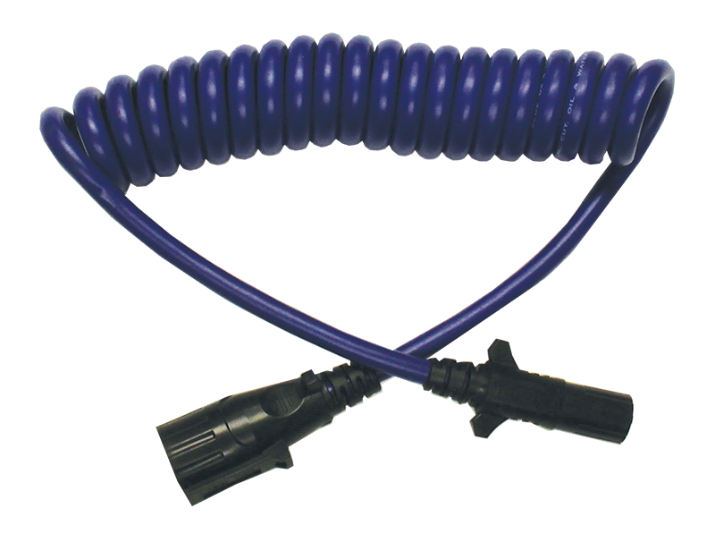 7 To 6 Pin Coiled Cable  Blue Ox