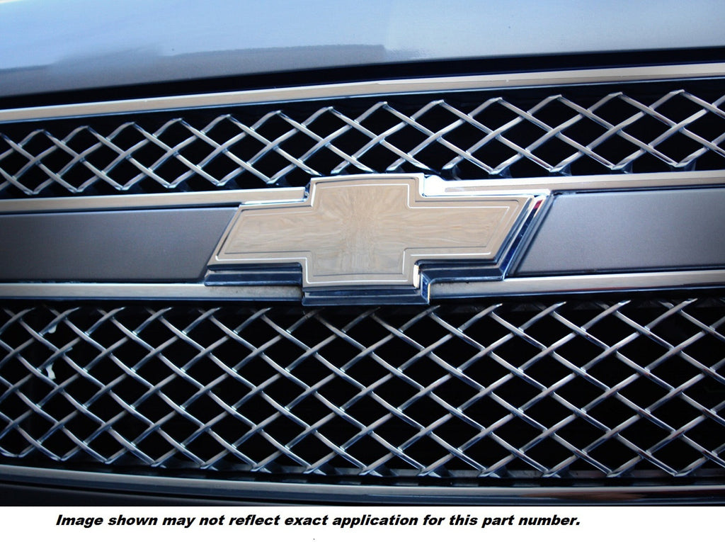 Grille Emblem; Polished; Chevrolet Bow-Tie; w/Border;