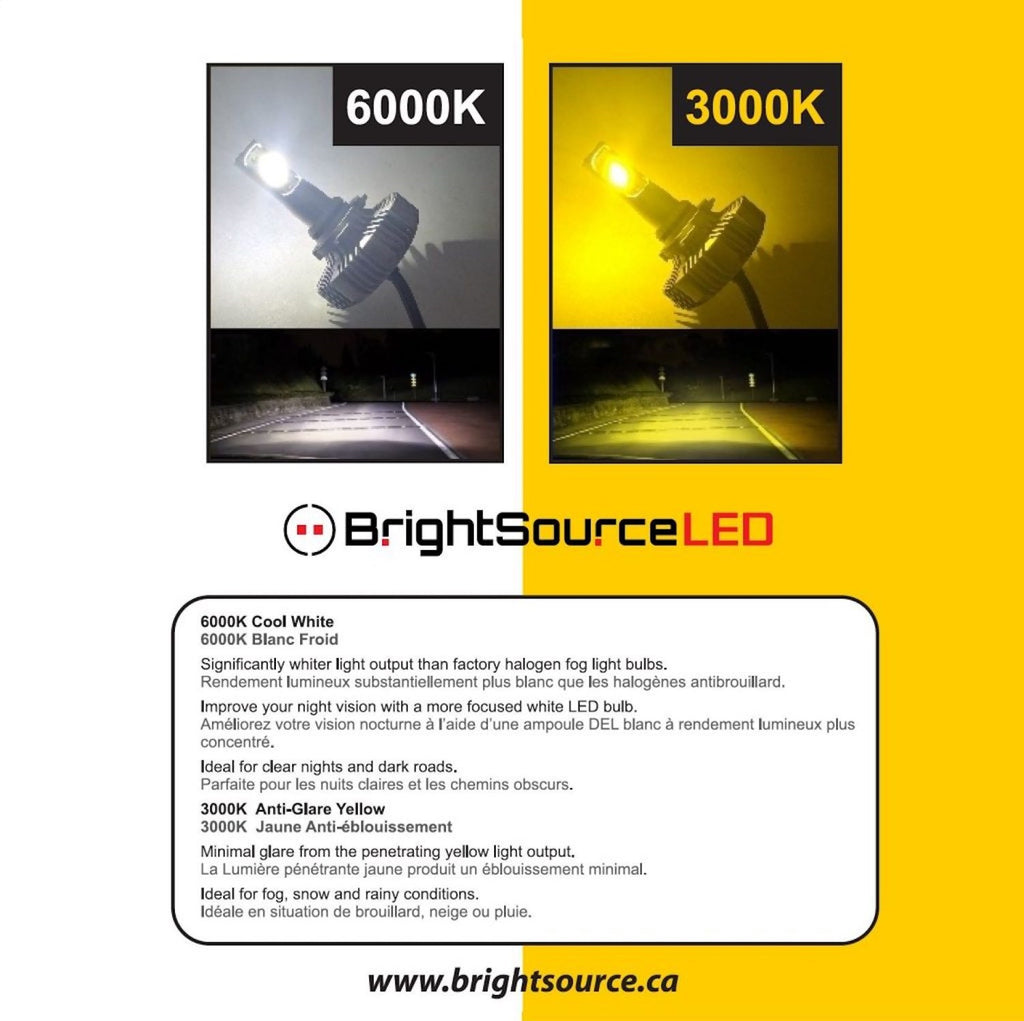 DUO Led Fog Light Bulbs; Twin Pack; 5202 / PS24W / PS24X; 12v DC; 22W; 6000K;