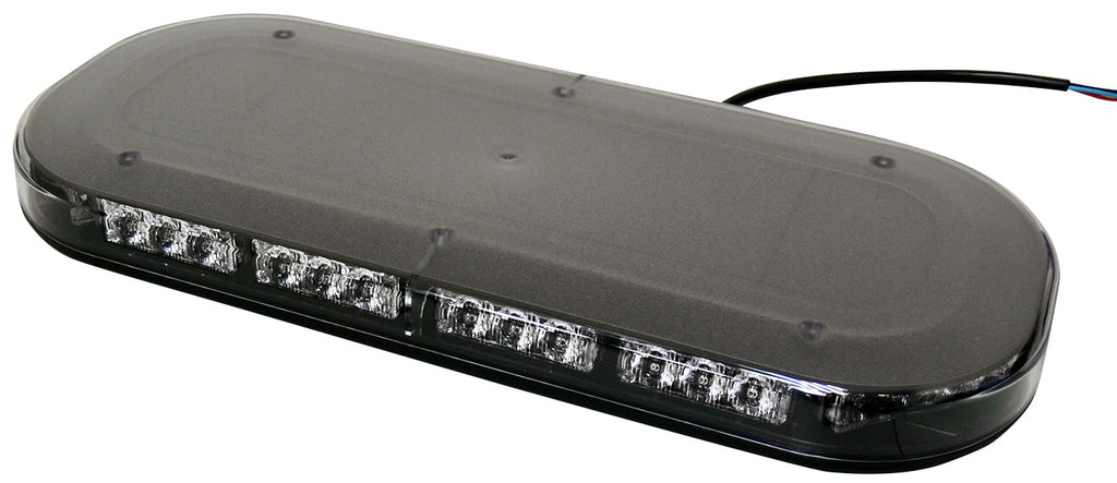 16 Low Profile Amber 16 Low Profile Amber Led Warning Light Bar With Clear Lens ; Permanent Mount