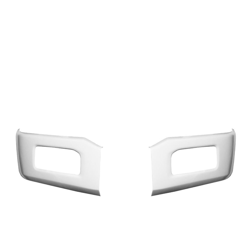 Ecoological Front Bumpershellz Side Covers F150 18-20 Gloss White With Fog Lamps
