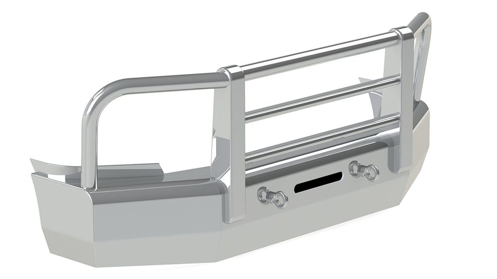 Polished Front Bumper With Grillguard 17-19 Super Duty