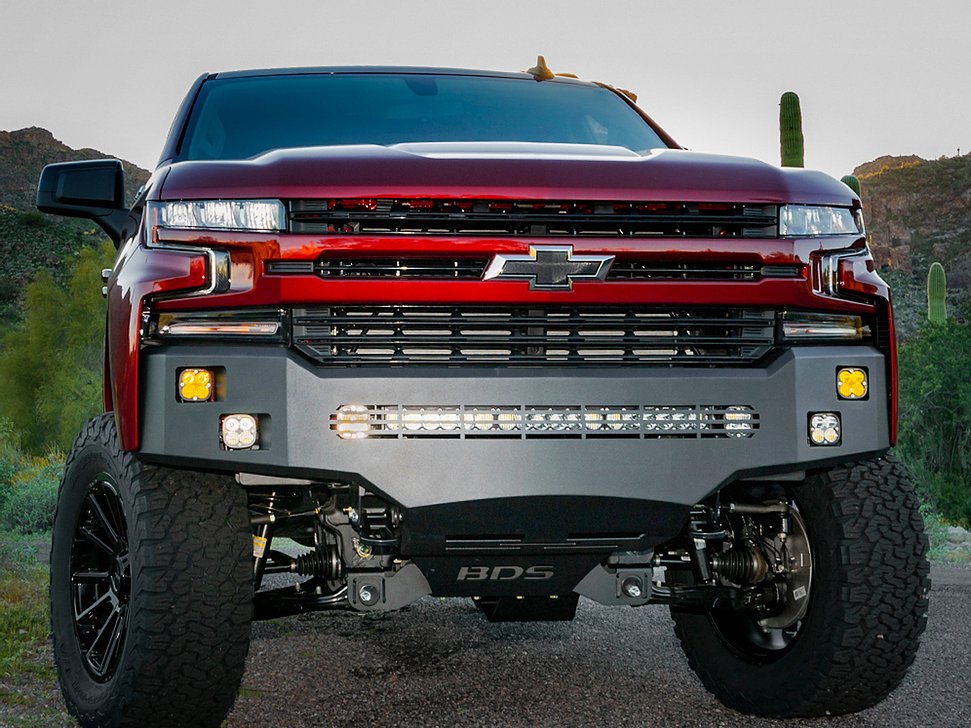 Alum. Front Bumper Chev Ici Magnum Aluminum Front Bumper ; 19-20 Silverado 1500***Must Go Via Truck***