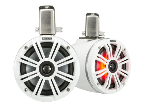 Marine Speakers (Pair) White Grill On White Can