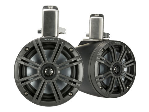 Marine Speakers (Pair) Charcoal Grill On Black Can