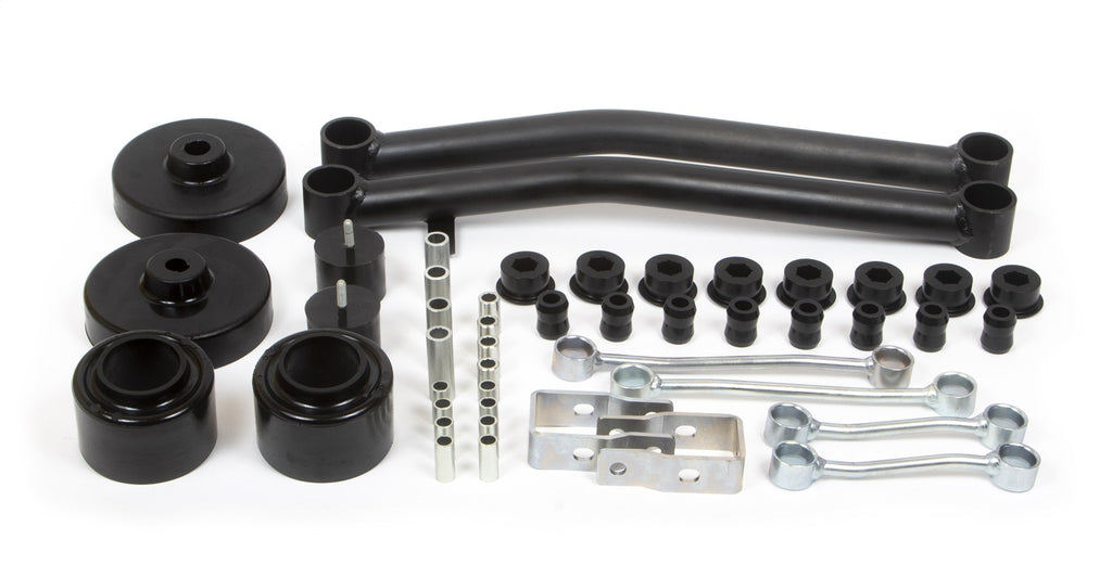 Suspension System/Lift Kit; 2 in. Lift; Black; Incl. Front Lower Control Arms;
