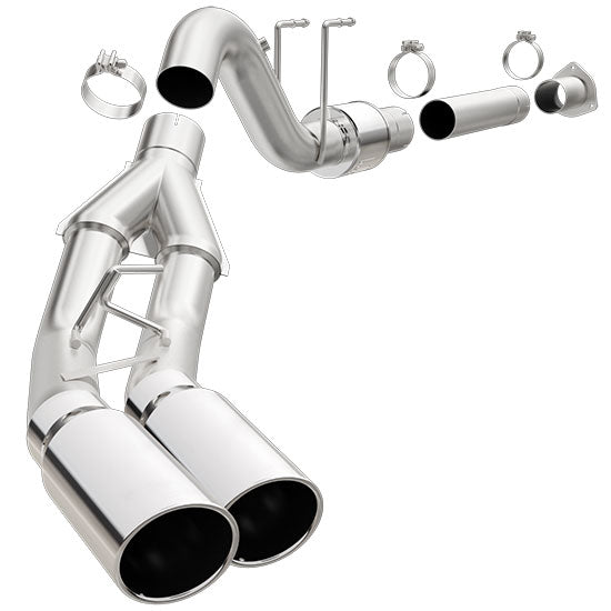 Exhaust S/Duty 15-16 Magnaflow 4 Dpf-Back Stainless Dual Exhaust ; 15-16 Super Duty Extended/Crew Cab 6.7L Diesel With Dual Passenger Tailpipes