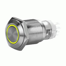 Load image into Gallery viewer, 19Mm Stainless Momentary Switch W/Harness Yellow
