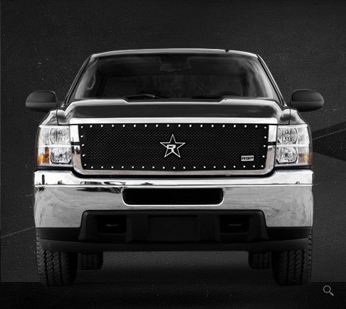 Rx5 Studded Grill Chev Rbp Rx5 Black Mesh Studded Grille ; Silverado Hd 11-14