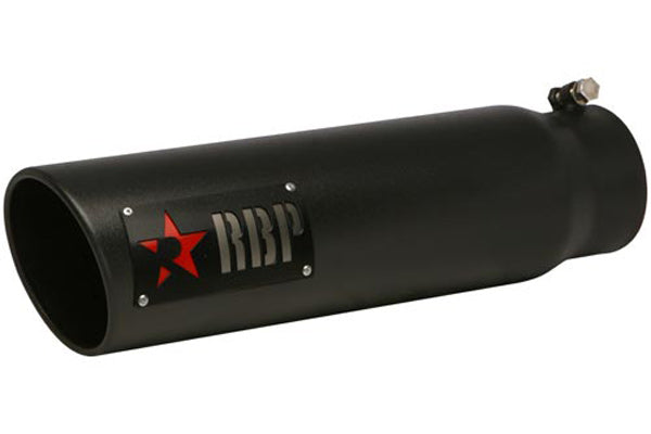 Black Exhaust Tip 4-6" WITH Red Star Driver Side***Clearance Pricing-Non-Returnable***