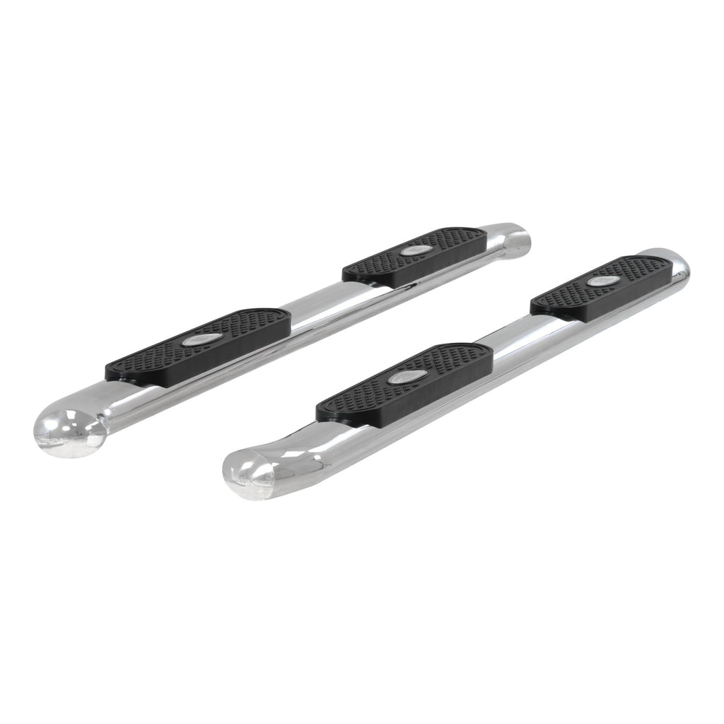 4in. Polished Stainless Oval Side Bars; Select Toyota Tacoma