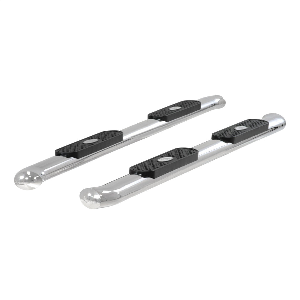 4in. Polished Stainless Oval Side Bars; Select Ford F150; F250; F350; F450; F550