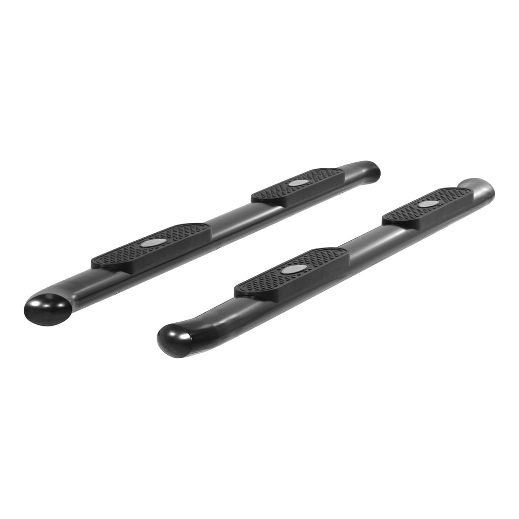 4in. Black Steel Oval Side Bars; Select Silverado; Sierra 1500; 2500; 3500 HD