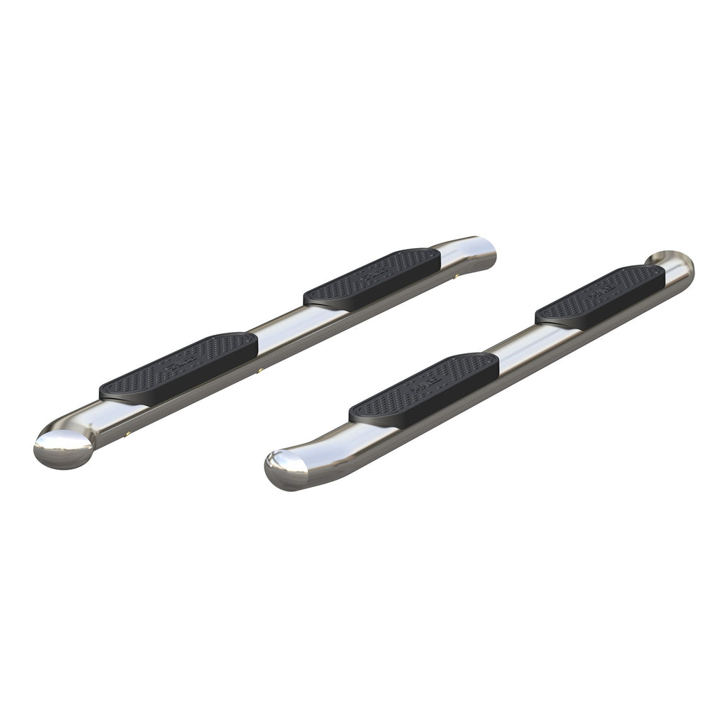 4in. Polished Stainless Oval Side Bars; Select Chevrolet Colorado; GMC Canyon Cr