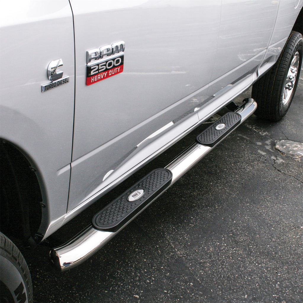 4in. Polished Stainless Oval Side Bars; Select Dodge; Ram 1500