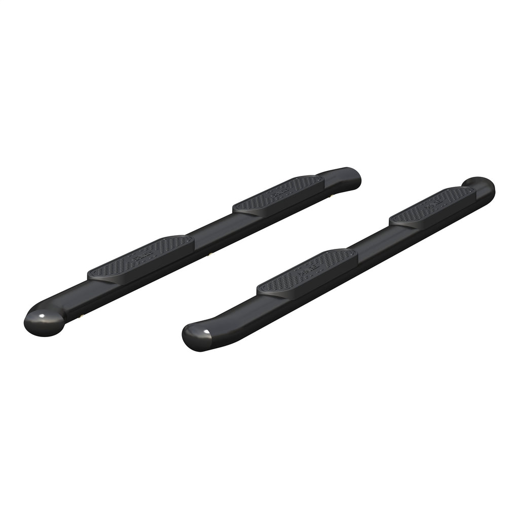 4in. Black Steel Oval Side Bars; Select Dodge; Ram 1500; 2500; 3500