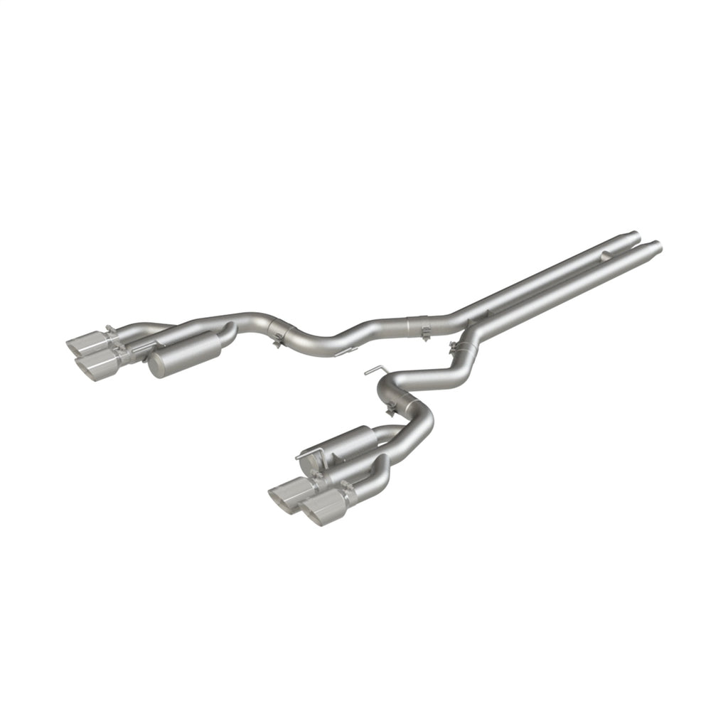 3in. Cat-Back; Dual Rear Exit; Quad Tips; Race Version; Aluminized Steel.