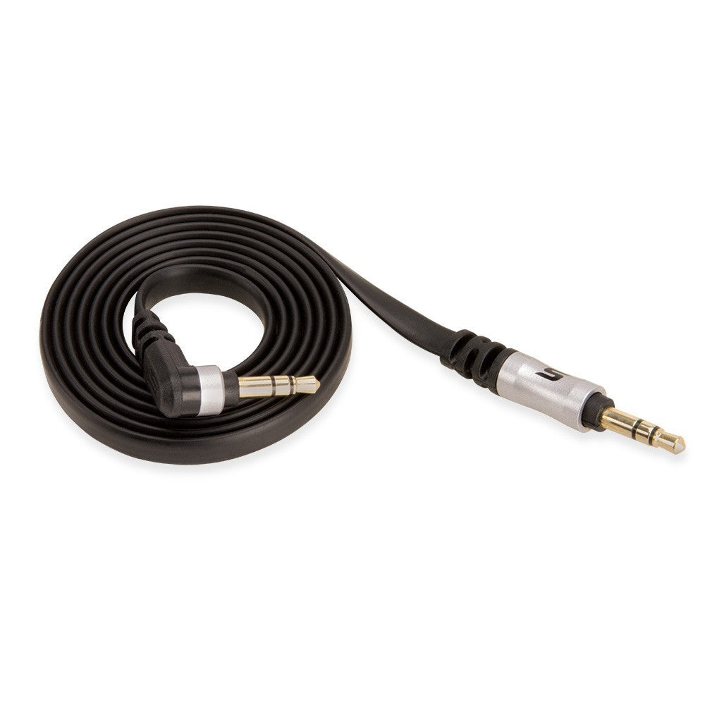 Scosche 3 Feet Flat 90 Degree Angle 3.5Mm Aux Audio Cable