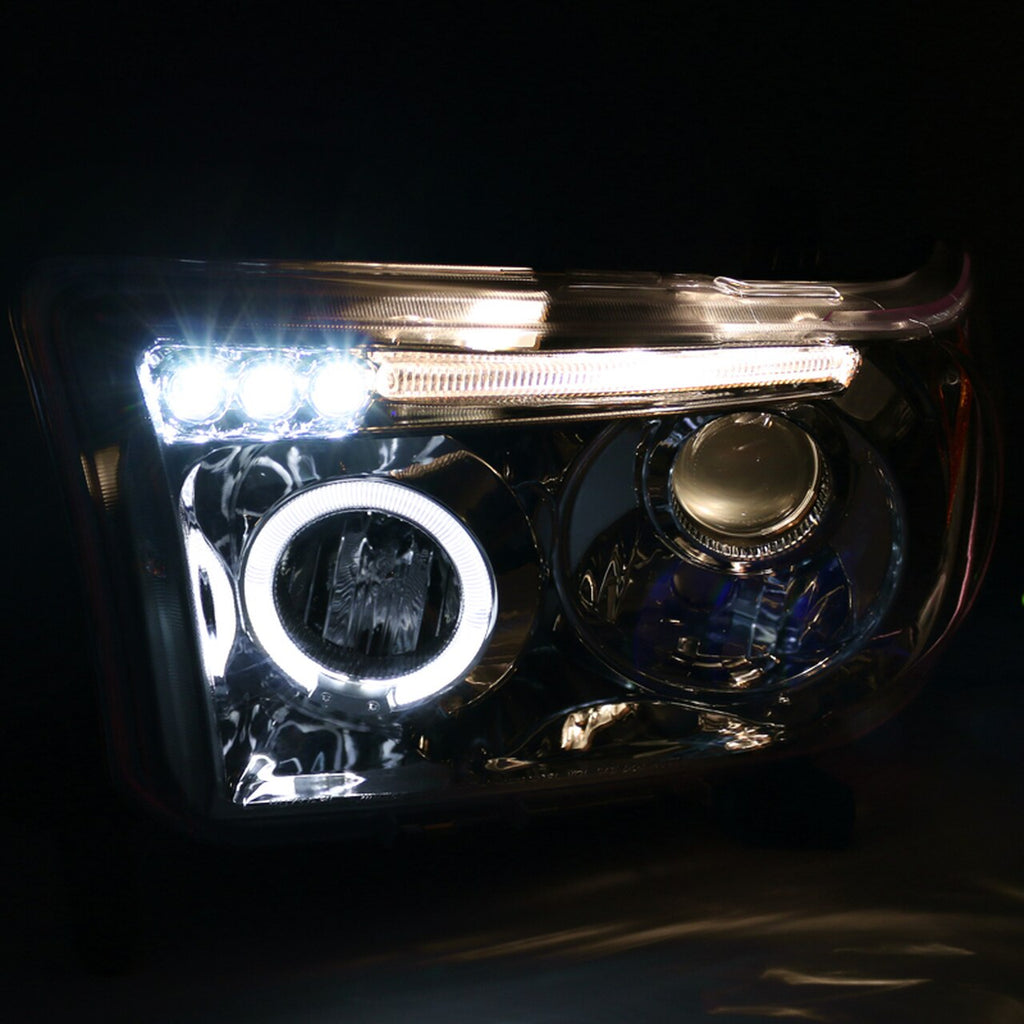 Spec-D Chrome Projector Headlights  Tundra  07-13