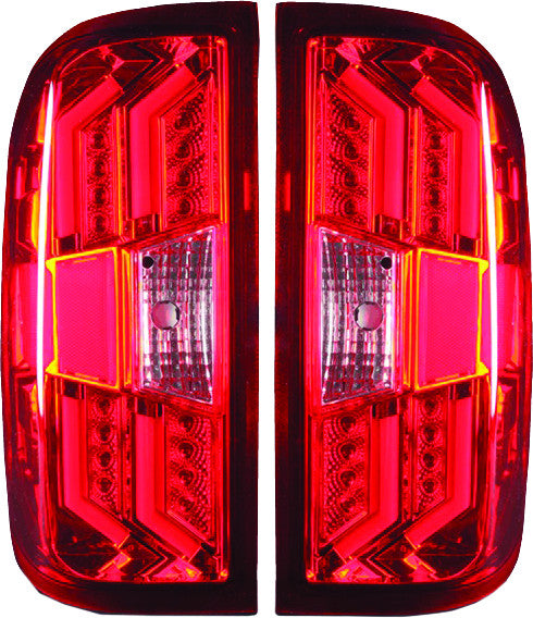 Spec-D Chrome Red Led Taillights  Silverado 14-18 1500