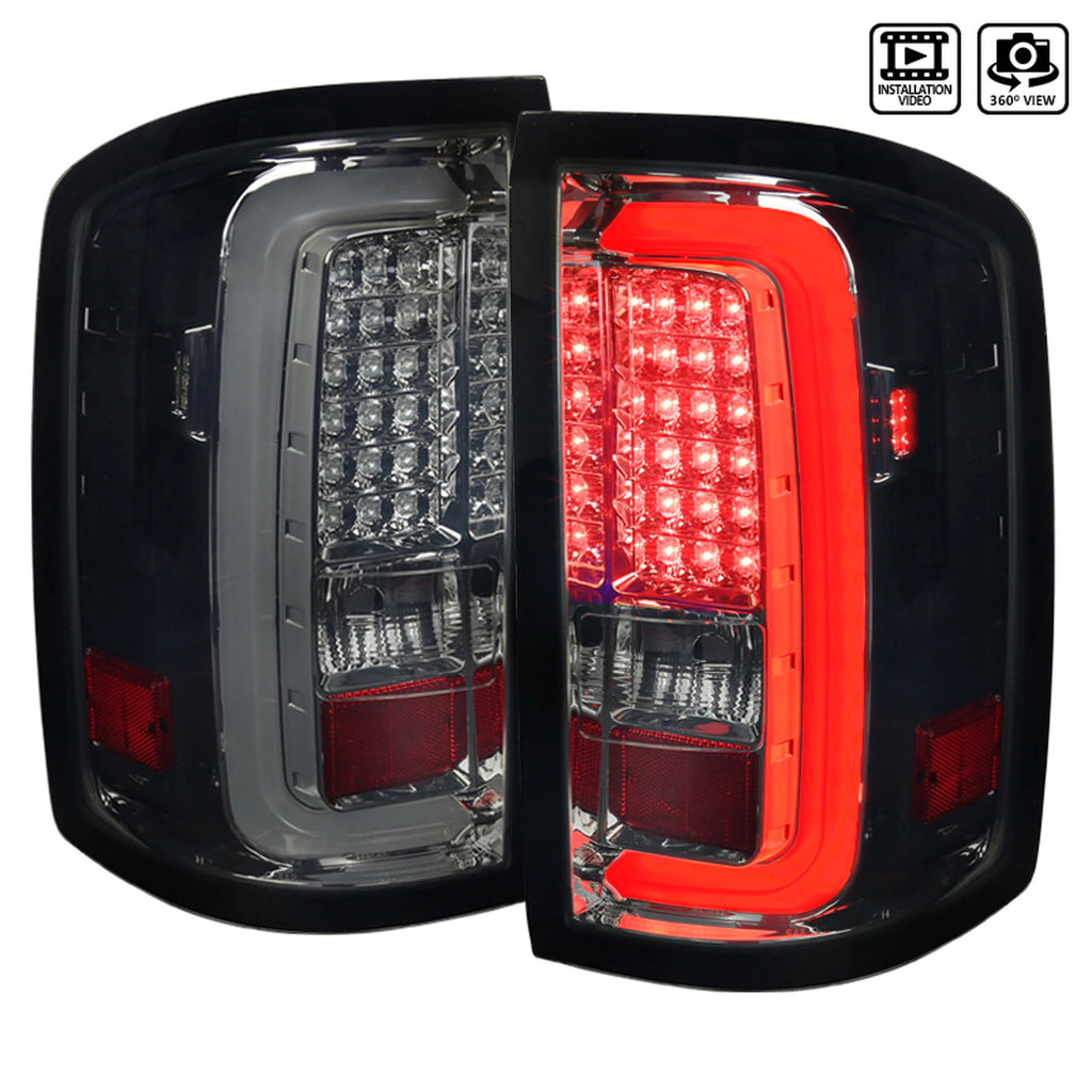 Spec-D Smoked Led Taillights  Sierra 14-18 1500/ 15-19 Hd