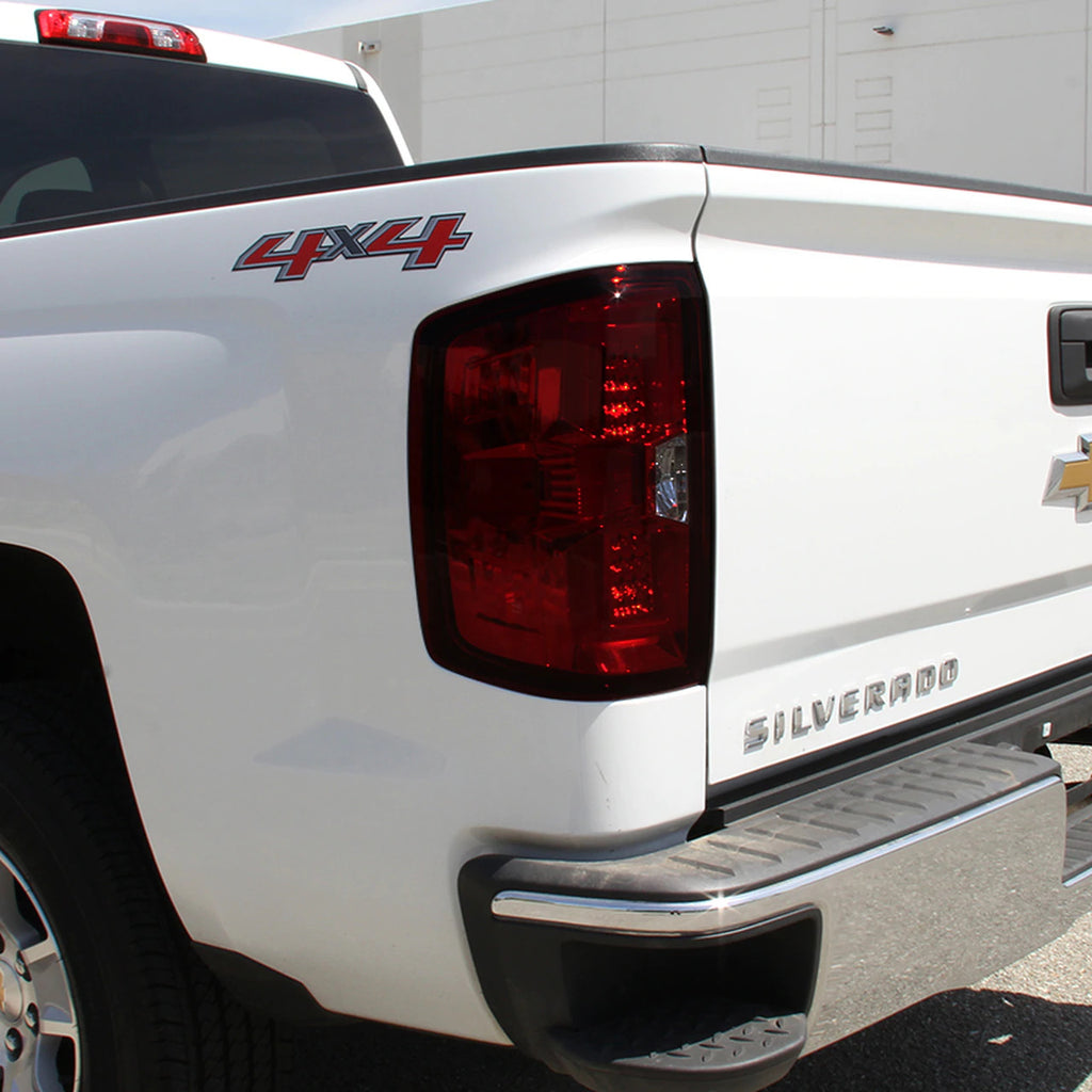 Spec-D Red/Smoked Led Taillights  Silverado 14-18 1500/15-19 Hd