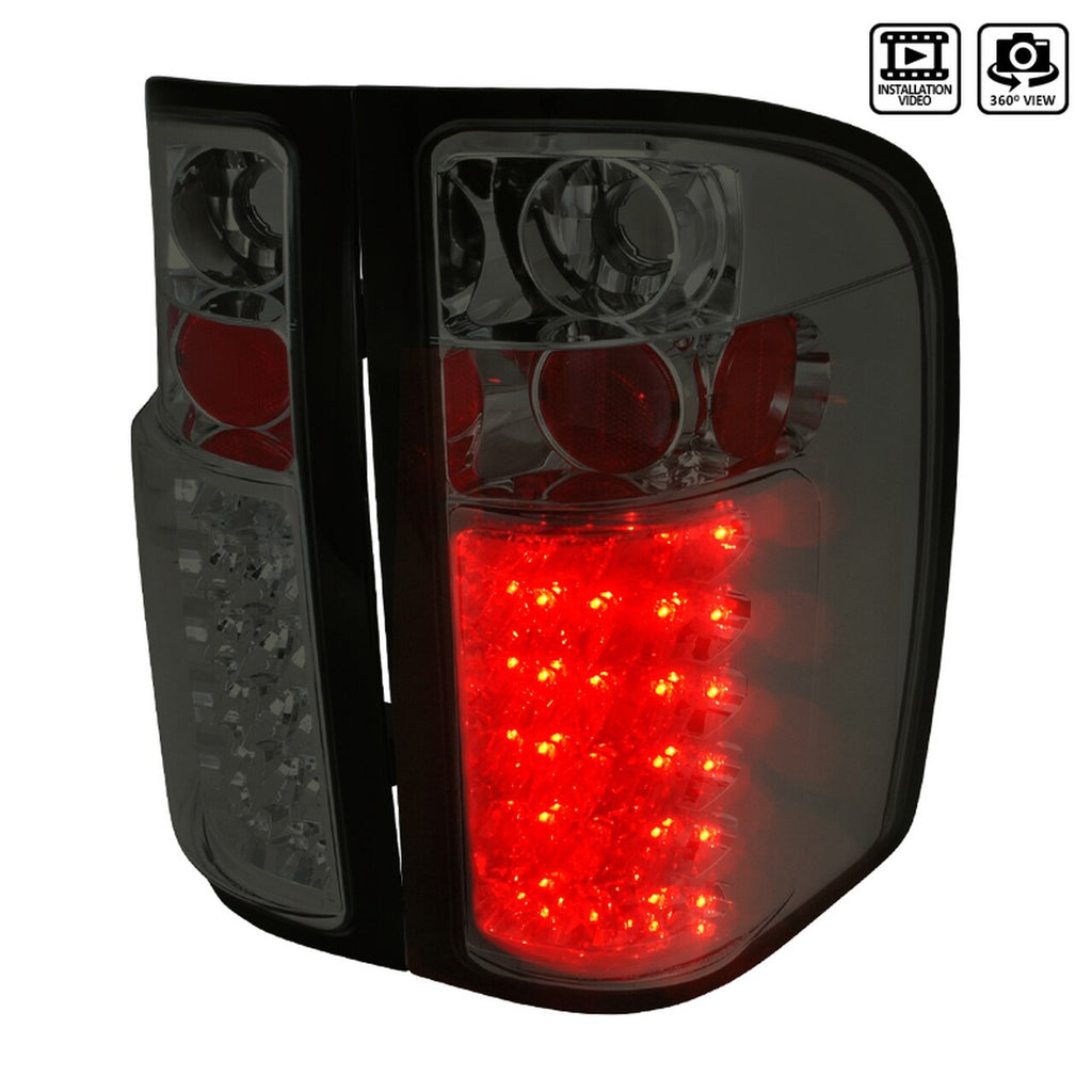 Spec-D Smoked Led Taillights  Silverado 07-13 1500/ 07-14 Hd  Fits Models With 3057 Bulbs Only
